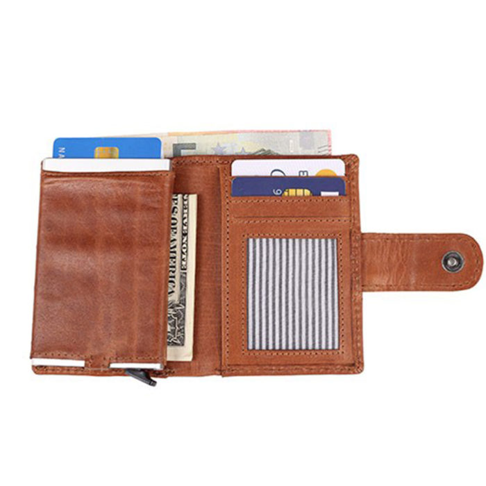 RFID | Leather Wallet Cognac - Image 5