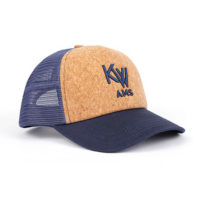 CORK TRUCKER CAP NAVY COTTON VISOR