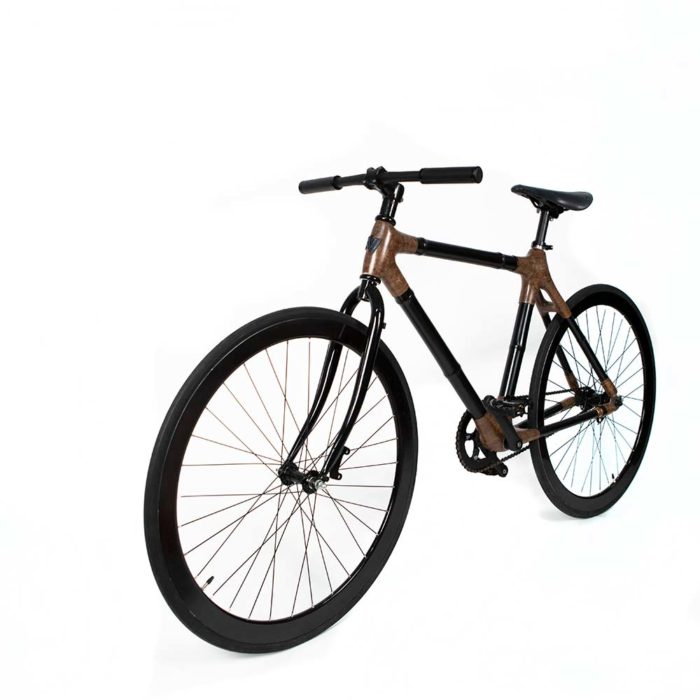 Fixie Black Bamboo Bicycle - Image 2