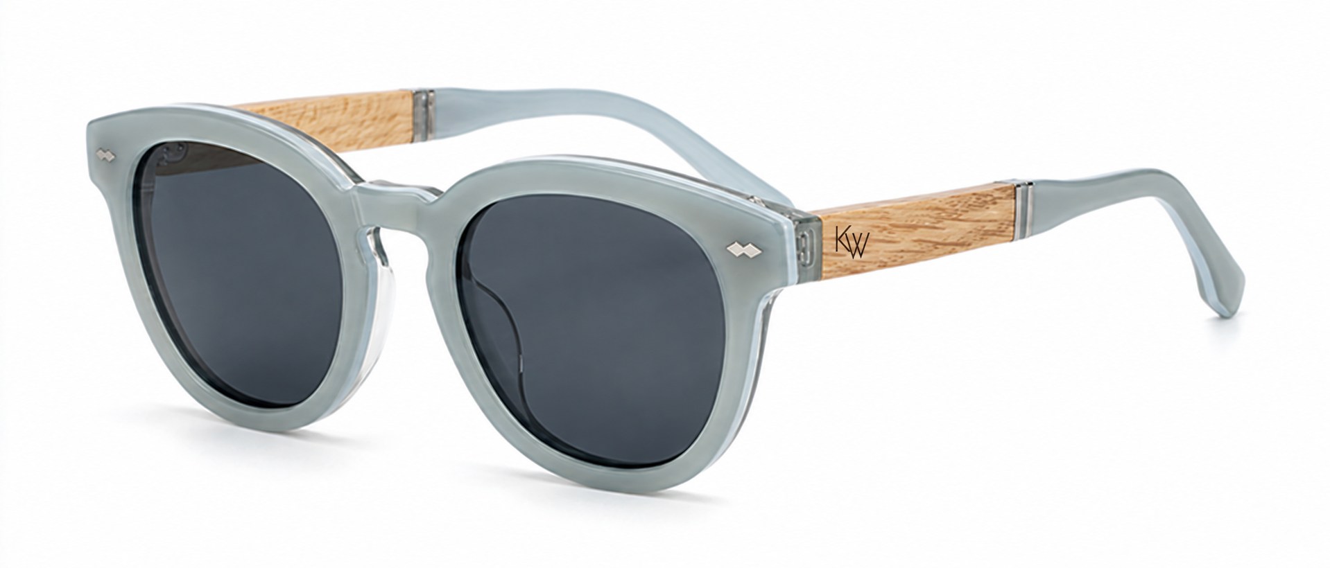 BARCELONA | Cyan Splice Crystal Acetate Sunglasses - Image 2