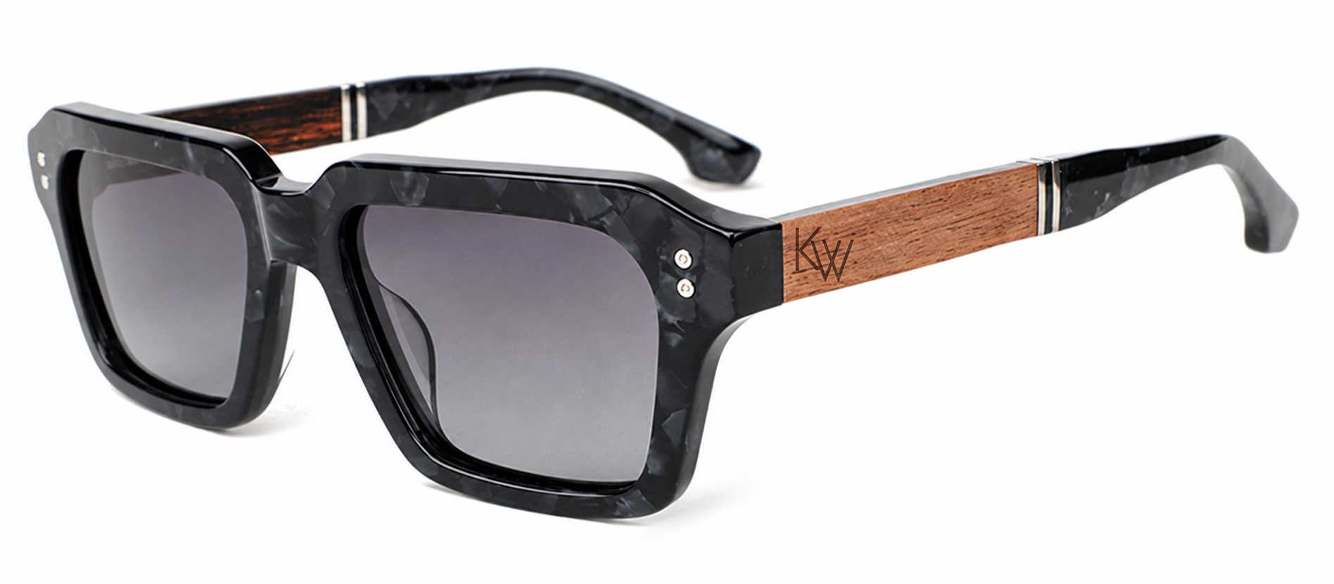 COPENHAGEN | Dark Marble Acetate Sunglasses - Image 2