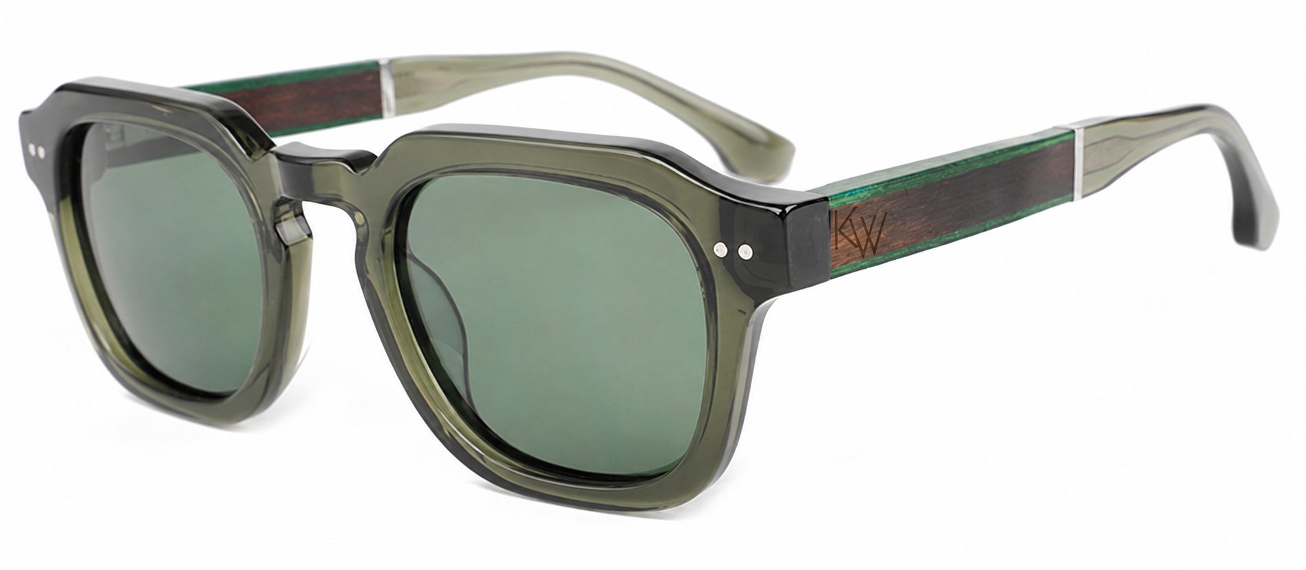 TOKYO | Crystal Green Jasper Acetate Sunglasses - Image 2